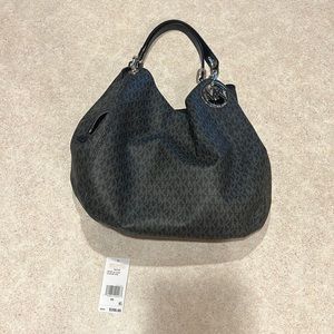 Michael Kors Black Large Fulton Shoulder Tote